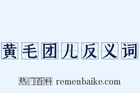 黄毛团儿反义词是什么意思的图片